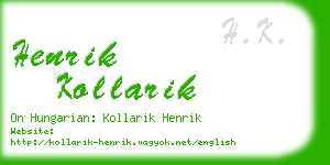 henrik kollarik business card